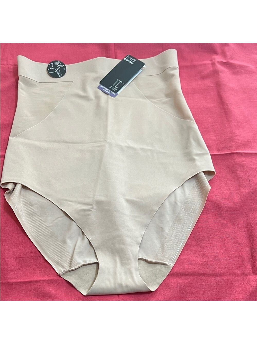 TOTAL COUTURE High-Waisted Shapewear Briefs in Beige. 2X